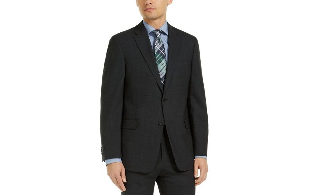  Men’s Modern-Fit Charcoal THFlex Suit Jacket