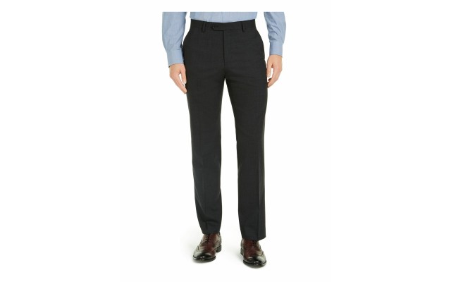  Men’s Modern-Fit Charcoal THFlex Suit Pants, Charcoal, 31X30