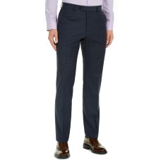 Tommy Hilfiger Men’s Modern-Fit Navy Mini Grid THFlex Suit Pants (Navy, 38X32)