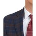  Men's Modern-Fit Stretch Plaid Sport Coat, Blue, 42S