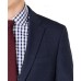  Men's Modern-Fit THFlex Stretch Plaid Sport Coat, Navy, 44 Long