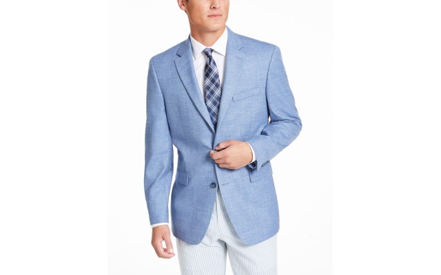  Men’s Modern-Fit THFlex Stretch Sport Coats (Pastel Blue, 40T)