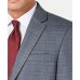  Men’s Modern-Fit THFlex Stretch Windowpane Sport Coat,Gray/Blue,42
