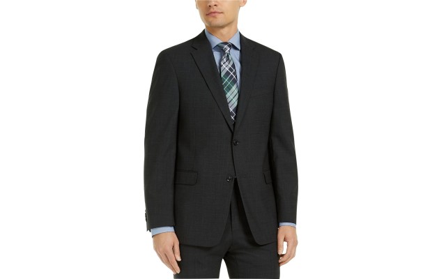  Men’s Modern-Fit THFlex Suit Jacket, Charcoal, 42R