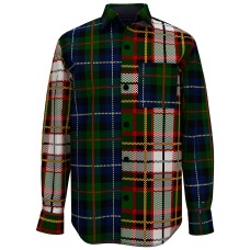 Tommy Hilfiger Men’s Perry Classic-Fit Pieced Colorblocked Plaid Shirt Jacket (Multi Color, XX-Large)