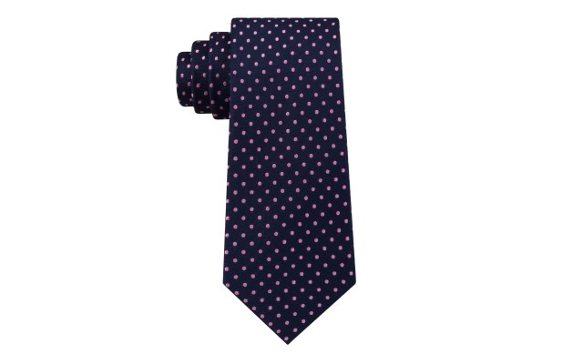  Men's Pin Dot Silk Ties, Pink