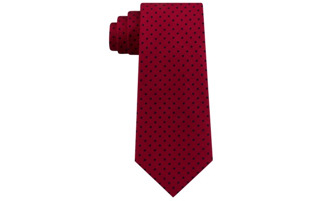  Men's Pin Dot Silk Ties, Red