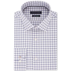 Tommy Hilfiger Men’s Slim-Fit Non-Iron THFlex Supima Performance Stretch Check Dress Shirts