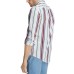  Men’s Striped Stretch Shirt (White, XL)