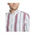  Men’s Striped Stretch Shirt (White, XL)