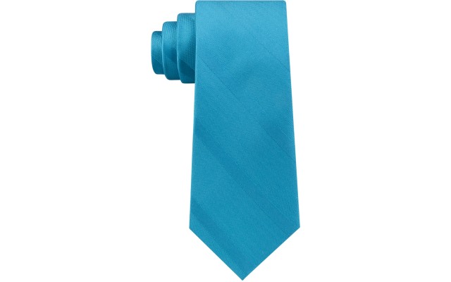  Men’s Textured Stripe Silk Tie (Aqua)