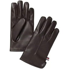 Tommy Hilfiger mens Touchscreen Gloves (Dark Brown, XL)