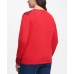  Plus Size Ivy Cotton Buffalo-Plaid Sweater (Red), Red, 0X