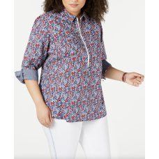 Tommy Hilfiger Plus Size Mayflower Popover Shirt 3X