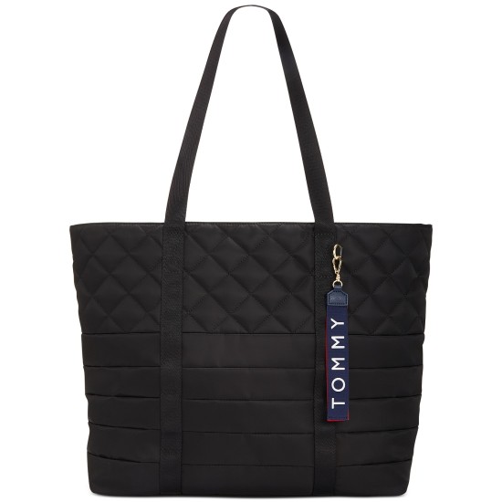  Tamsin Nylon Tote Handbag, Black