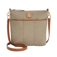 Tommy Hilfiger Th Signature Crossbody Hand Bag W/ Shoulder Strap (Gold, One Size)