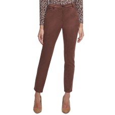 Tommy Hilfiger Women’s Faux-Suede Ankle Pants (Brown, 14)
