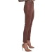  Women’s Faux-Suede Ankle Pants (Brown, 14)
