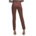 Women’s Faux-Suede Ankle Pants (Brown, 14)