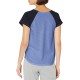  Women’s Short Sleeve Cotton Tee Shirt with Hilfiger Logo Lounge Pajama Shirt (Warm Chambray), Warm Chambray, Medium