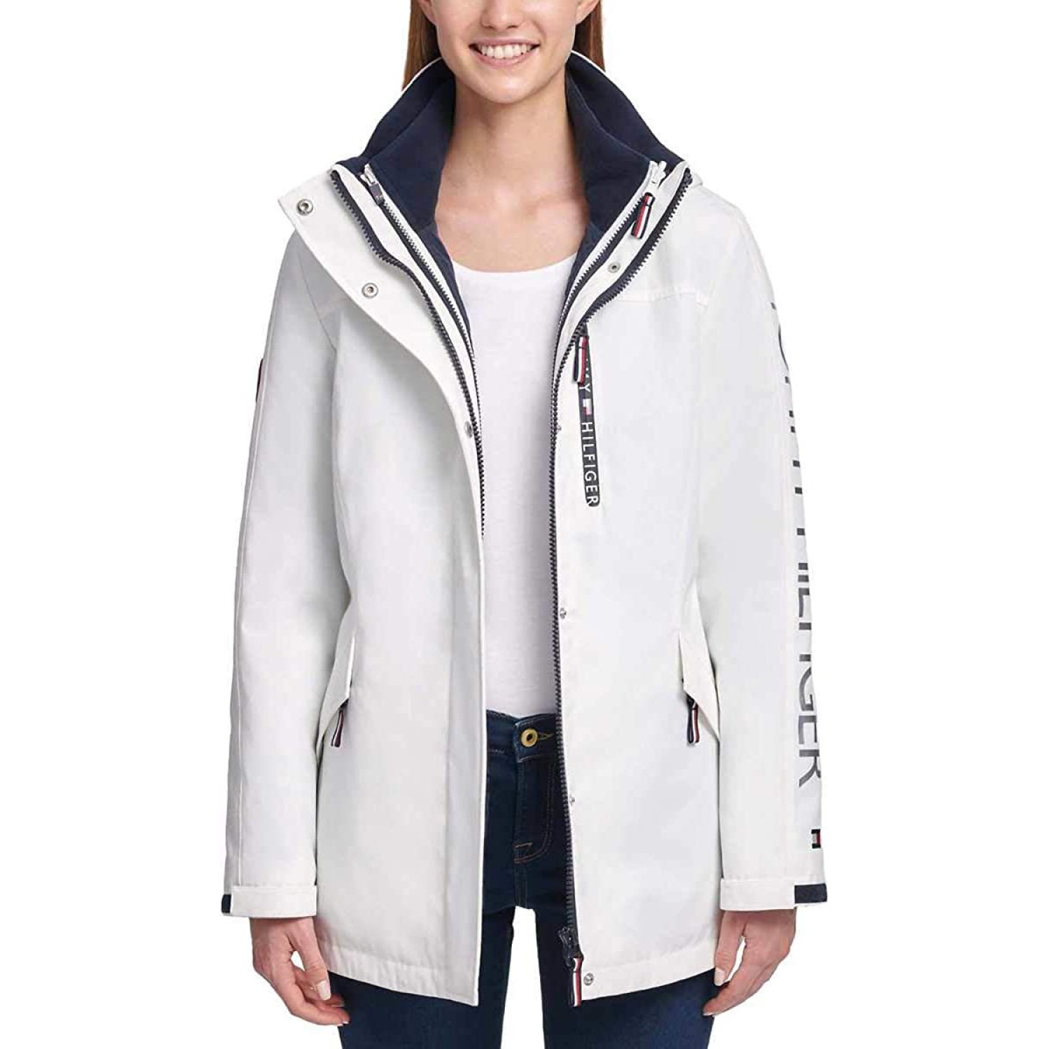 tommy hilfiger womens winter cold weather basic coat