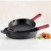  Pre-Seasoned Cast Iron (Black, 2 Pack)