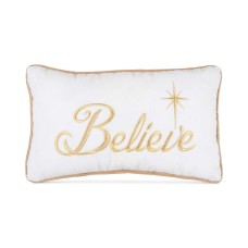 Trans Pac Joy To The World Believe Decorative Pillow
