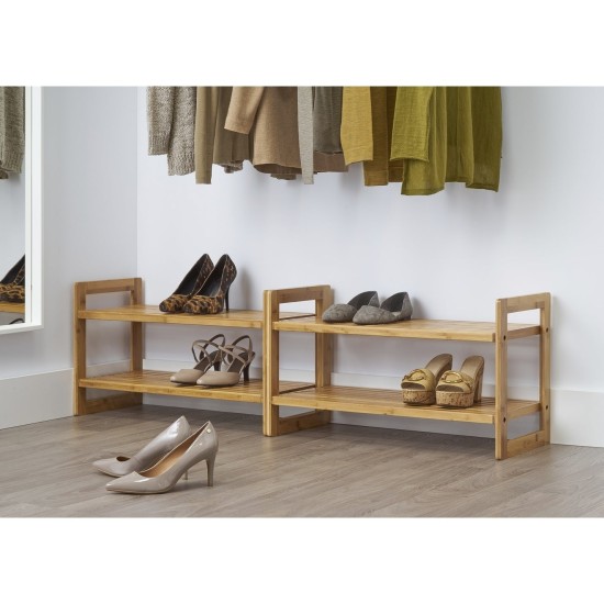  Bamboo (2 Pack ) Shoe Rack