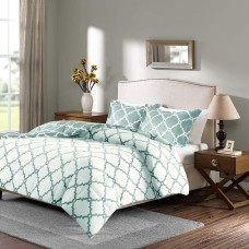 True North by Sleep Philosophy Peyton Reversible 3-Pc. Full/Queen Comforter Set (Aqua, Full/Queen)