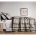 Paulette Plaid Duvet Cover Set 3pcs. (Beige, Full/Queen)