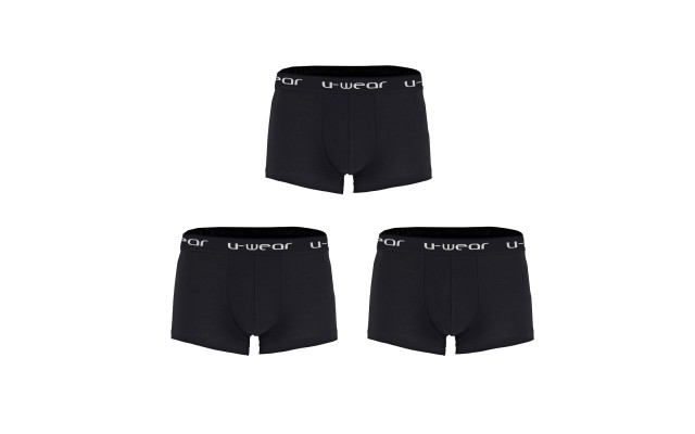  Men’s Cotton Underwear Boxer Shorts 3 Pack Briefs For Men, Black (3-Pack), L