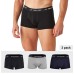  Men’s Cotton Underwear Boxer Shorts 3 Pack Briefs For Men, Black/Gray/Navy, L
