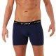  Men’s Cotton Underwear Boxer Shorts 3 Pack Briefs For Men, Black/Gray/Navy, L