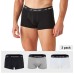  Men’s Cotton Underwear Boxer Shorts 3 Pack Briefs For Men, Black/Gray/White, L