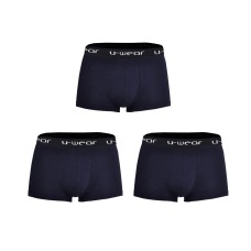 U-Wear Men’s Cotton Underwear Boxer Shorts 3 Pack Briefs For Men