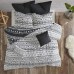 Urban Habitat Cotton Comforter Set-LuxeTraditional Design All Season Cozy Bedding with Matching Shams, Decorative Pillow (Black, Full/Queen)