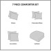 Urban Habitat Cotton Comforter Set-LuxeTraditional Design All Season Cozy Bedding with Matching Shams, Decorative Pillow (Black, Full/Queen)