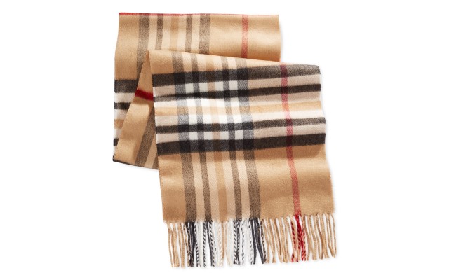  Cashmink Oversized Check Scarves, Beige, One Size