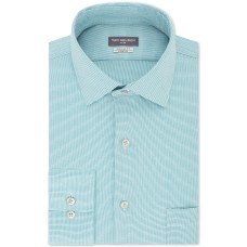Van Heusen Men's Classic/Regular-Fit Performance Stretch Wrinkle-Free Flex Collar Micro-Houndstooth Dress Shirts