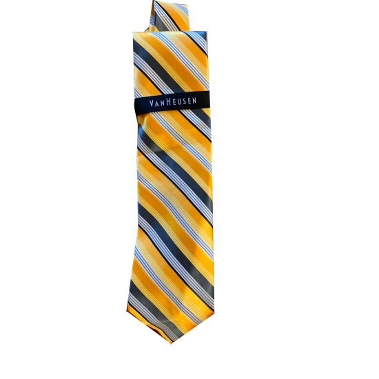  Men’s Stripe Neck Tie (Yellow)