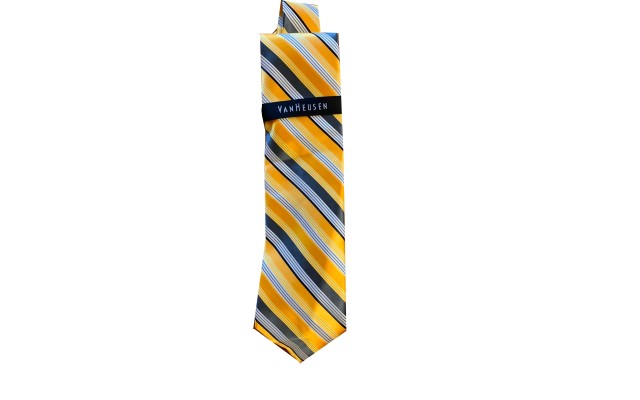  Men’s Stripe Neck Tie (Yellow)