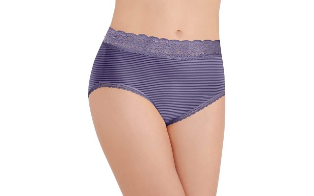  Fair Women’s Flattering Lace Brief Panty 13281 (Purple, 8)