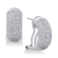 Victoria Townsend Diamond Bombay J-Hoop Earrings (1/2 ct. t.w.) in Sterling Silver, 18K Gold-Plate, Silver
