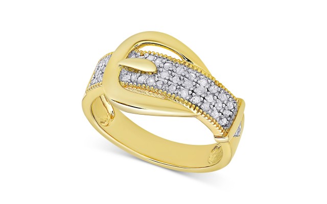  Diamond Buckle Ring (Gold)