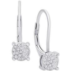 Victoria Townsend Diamond Cluster Drop Earrings (18KT Gold over Sterling Silver)