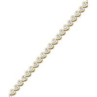 Victoria Townsend Diamond Heart Link Bracelet (1/4 ct. t.w.), Gold