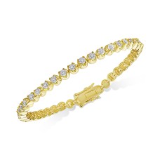 Victoria Townsend Diamond Miracle Line Tennis Bracelet (1/4 ct. t.w.) in 18k Gold-Plated Sterling Silver or Sterling Silver
