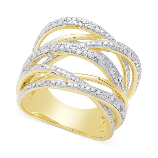  Diamond Orbital Ring 14 Ct. (Gold/Silver, 7)