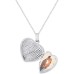  Diamond Pavé Heart Locket Pendant Necklace (2 ct. t.w.) in Sterling Silver