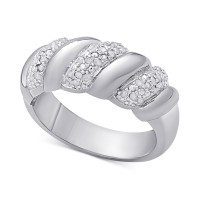 Victoria Townsend Diamond San Marco Ring (1/4 ct. t.w.) in Sterling Silver, 18K Gold-Plated Sterling Silver